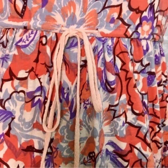 Free People | Multicolored Boho Beaded Floral Spaghetti Strap Mini Dress, Medium - Picture 4 of 7